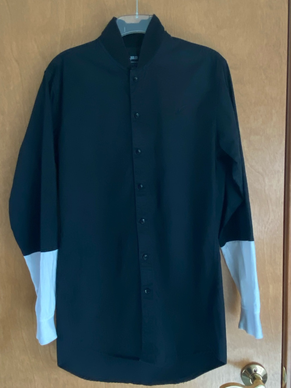 Publish Men's Button Down Dress Shirt Band Collar Size M